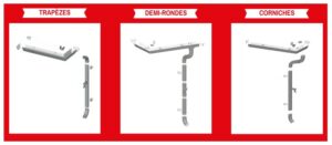 gouttière alu sur mesure - formes de gouttières - Bourguignon dal'alu