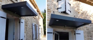 ALYSEE-marquise de porte moderne-marquise aluminium-marquise alu-marquise de toit-BOURGUIGNON DAL ALU
