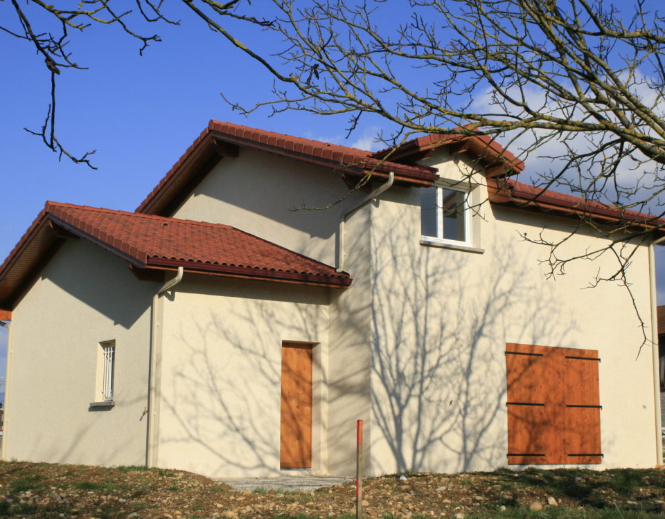 gouttière alu couleur construction neuve Bourguignon Dal'Alu en Isère.