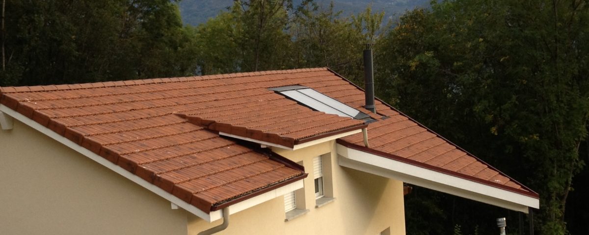 pose gouttière alu isère sur maison neuve par Bourguignon dal'alu