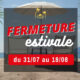 fermeture estivale 2023 - BOURGUIGNON DAL'ALU